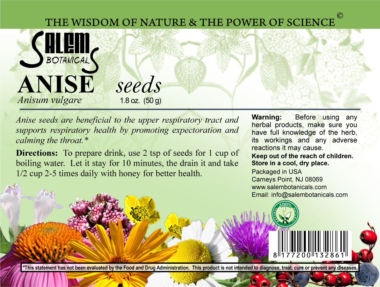 Anise Seed Dry Herbs, Berries and Fruits