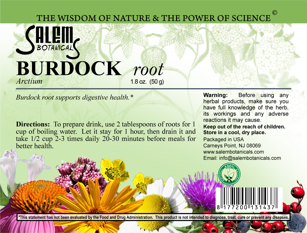 Burdock Root Dry Herbs, Berries and Fruits