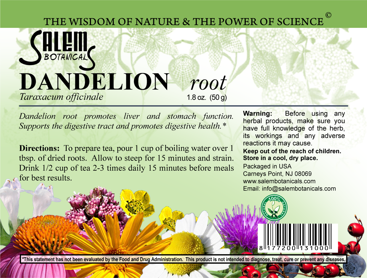 Dandelion Root Dry Herbs, Berries and Fruits
