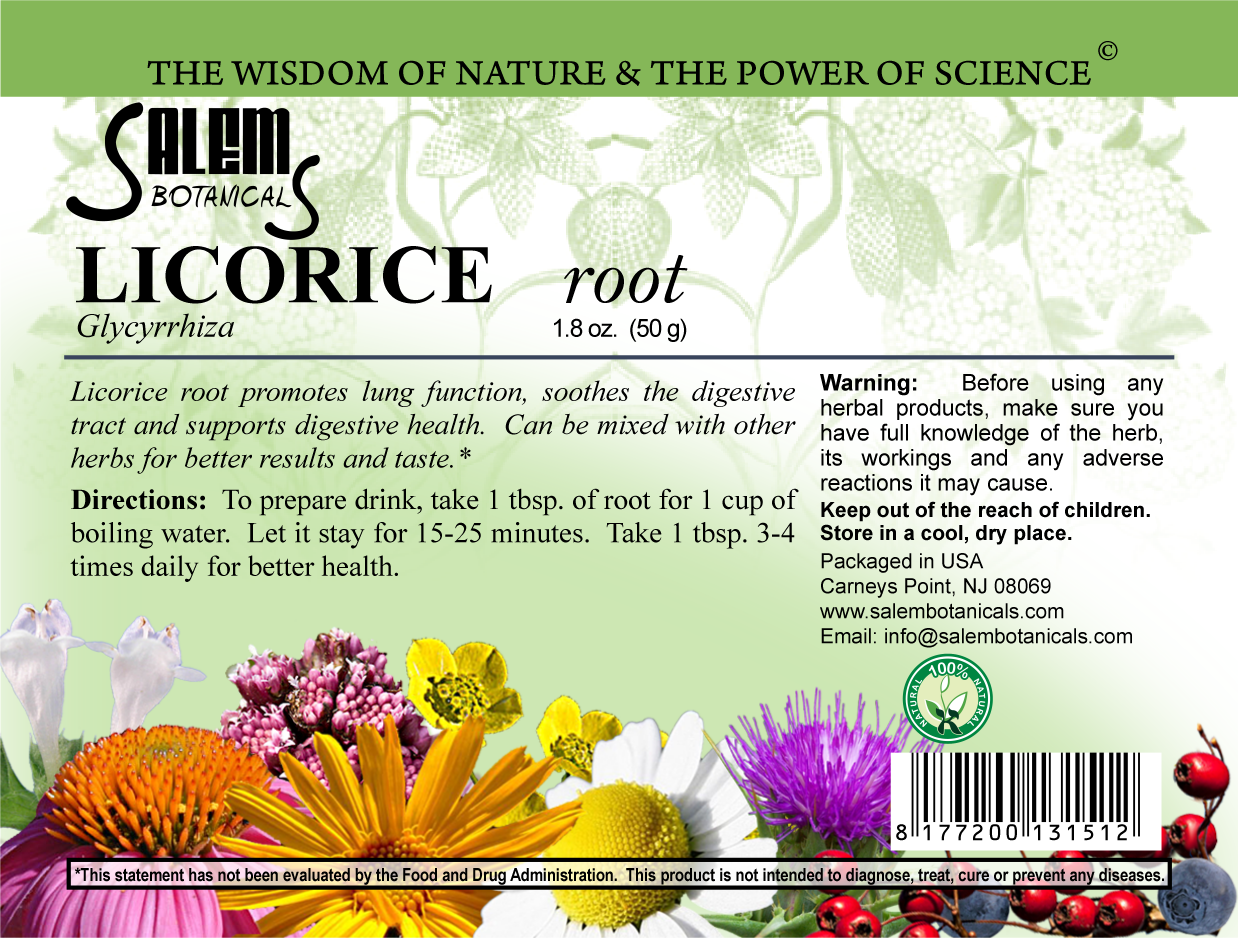 Licorice Root Dry Herbs, Berries and Fruits