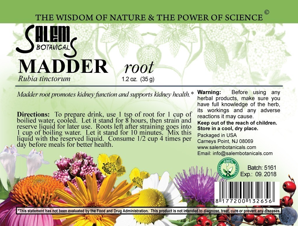 Madder Root Dry Herbs, Berries and Fruits