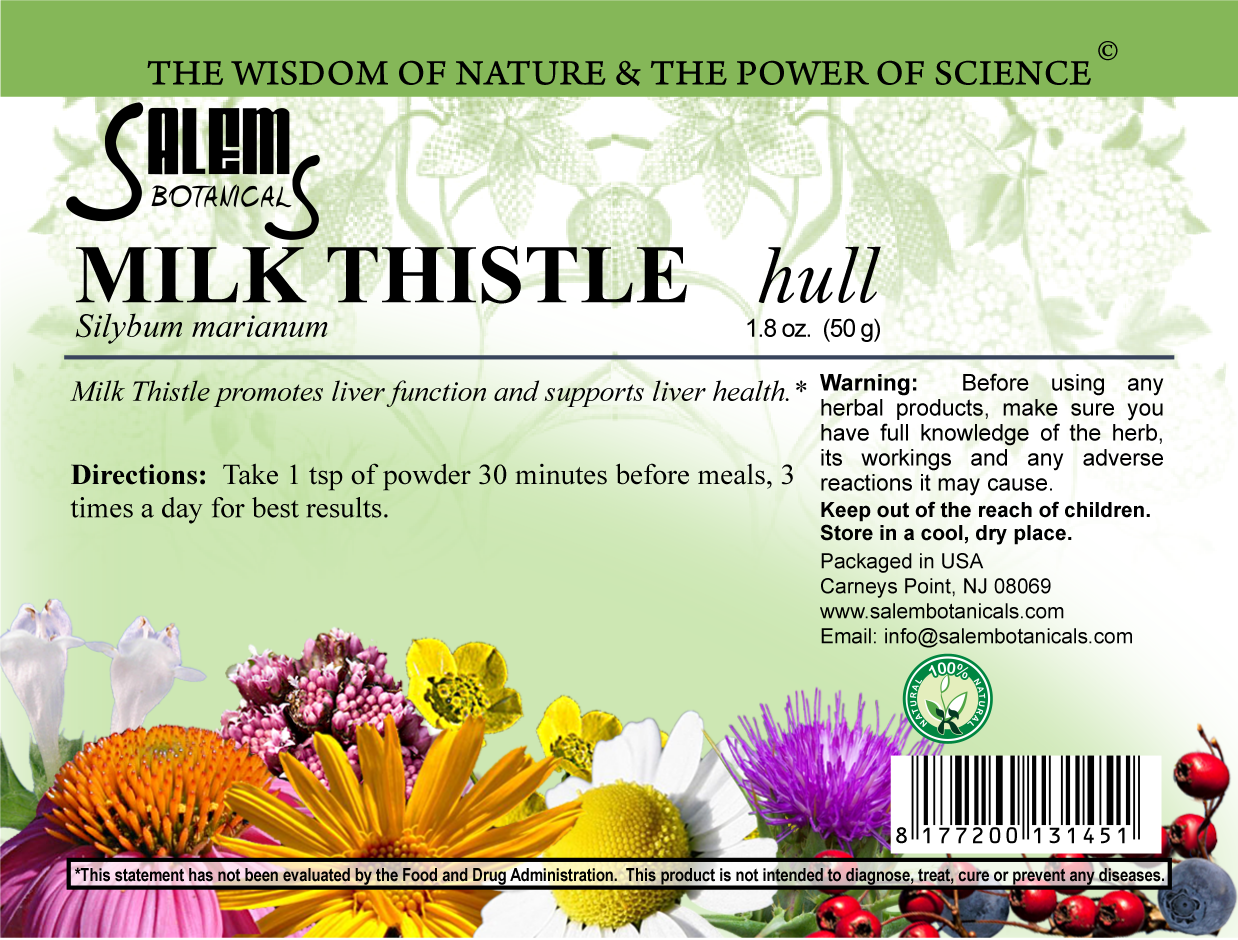 Milk Thistle Hull Dry Herbs, Berries and Fruits