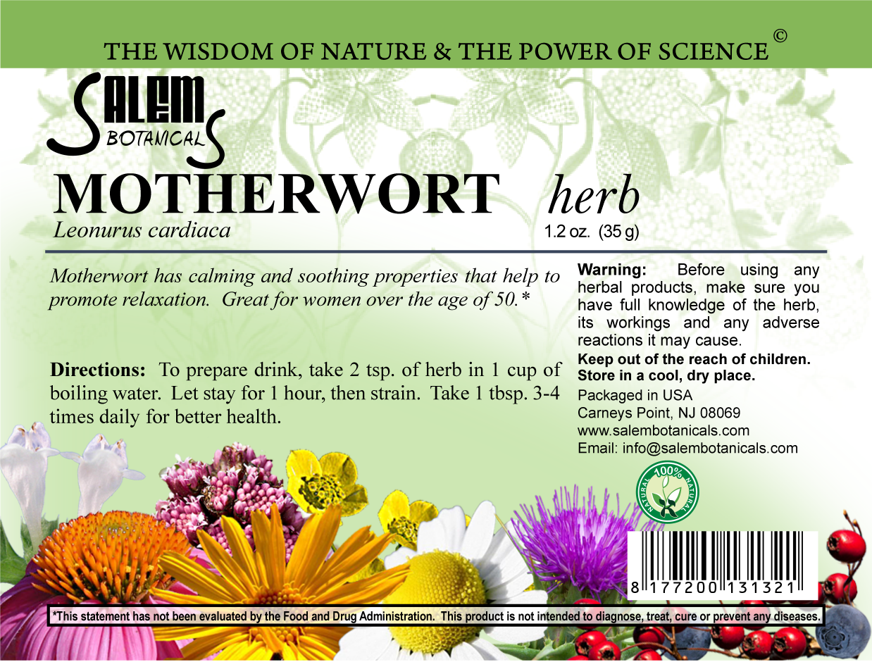 Motherwort Herb Dry Herbs, Berries and Fruits