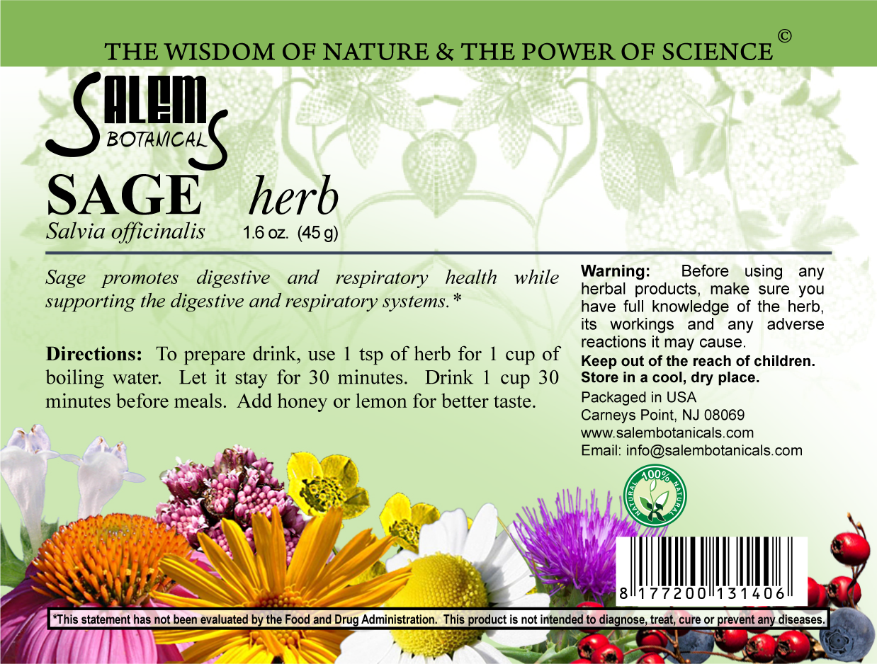 Sage Herb Dry Herbs, Berries and Fruits