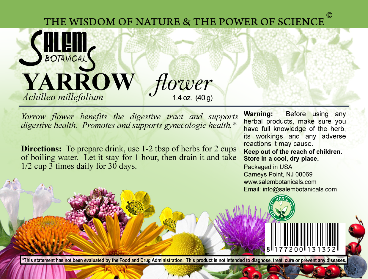 Yarrow Flower Dry Herbs, Berries and Fruits