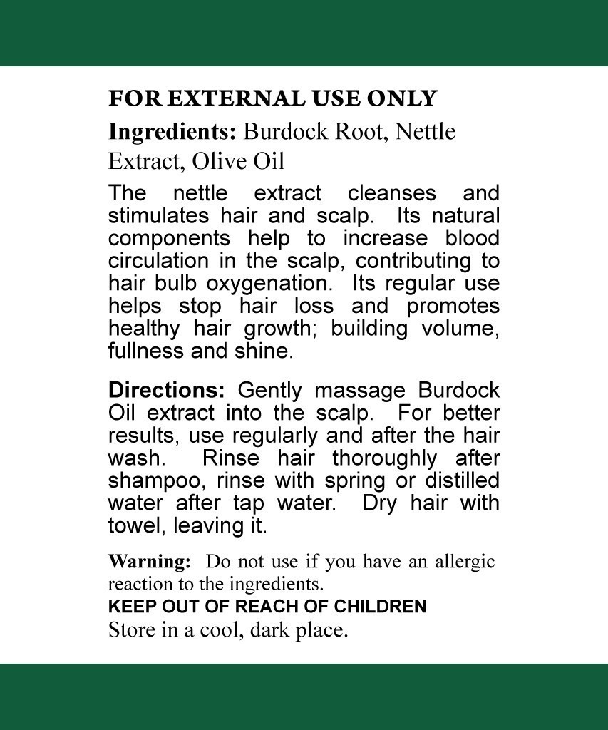 Burdock + Nettle Oil Hair Products
