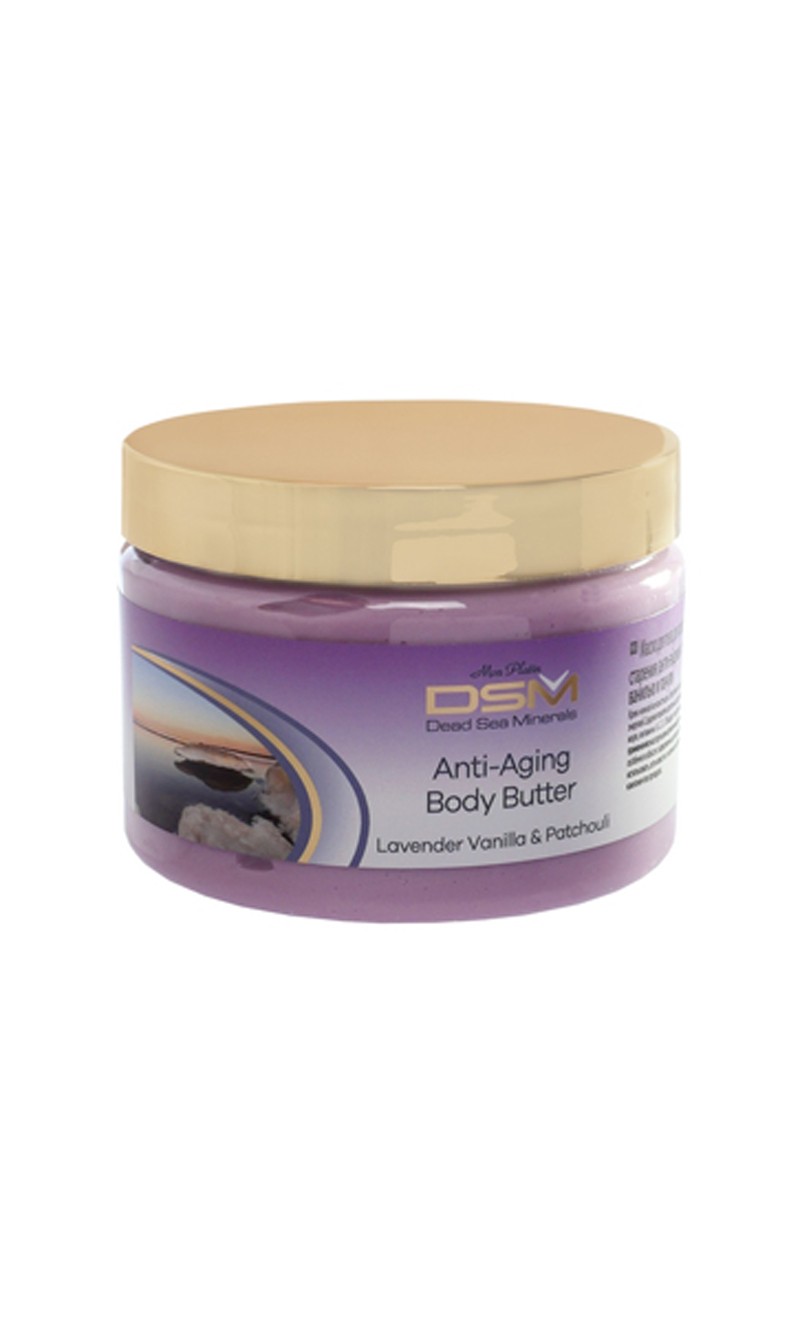 Anti-Aging Body Butter with Lavender, Vanilla and Patchouli Dead Sea Minerals